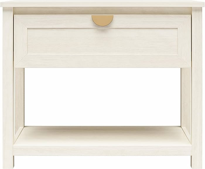 Mr. Kate Primrose Wide 1 Drawer Nightstand with Open Shelf, Ivory Oak | Amazon (US)