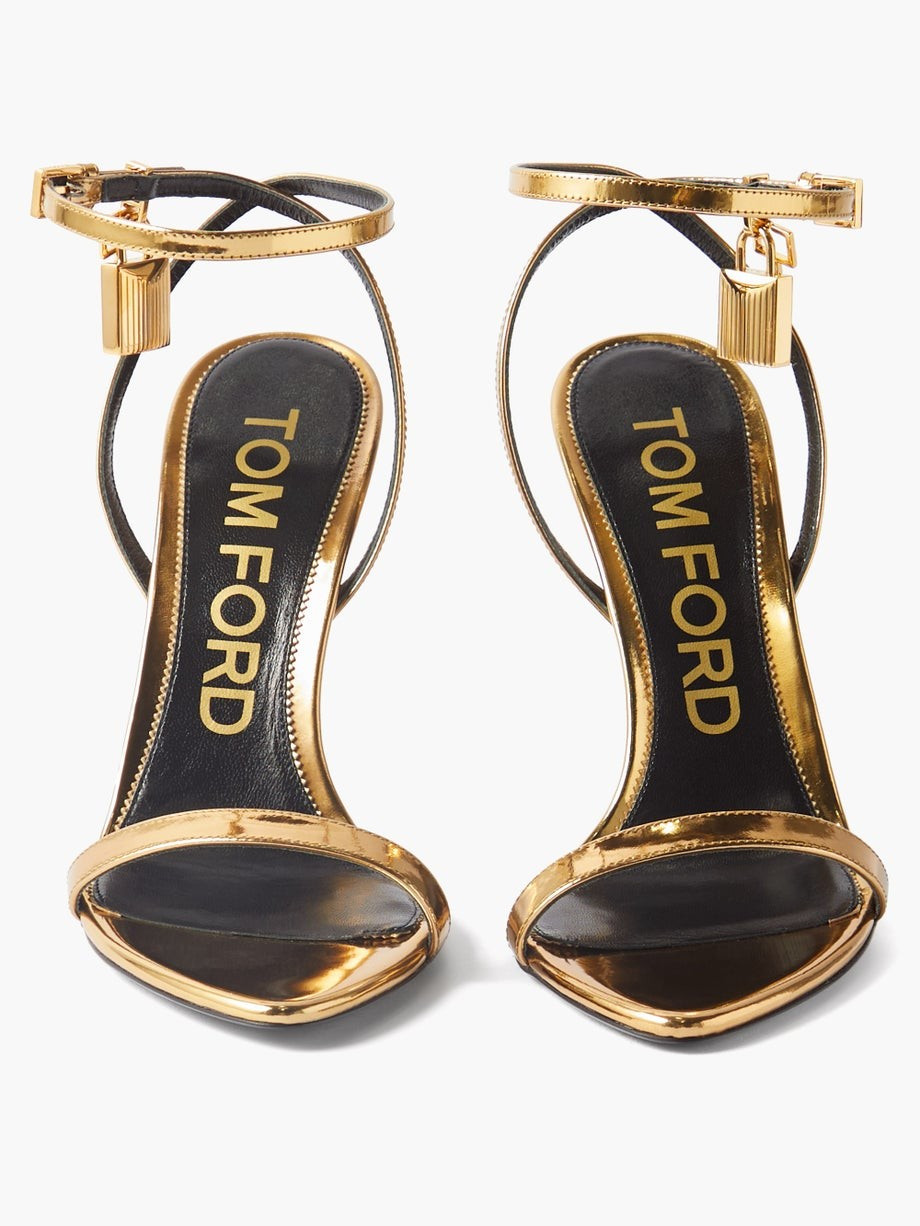 Padlock metallic-leather stiletto sandals | Tom Ford | Matches (US)