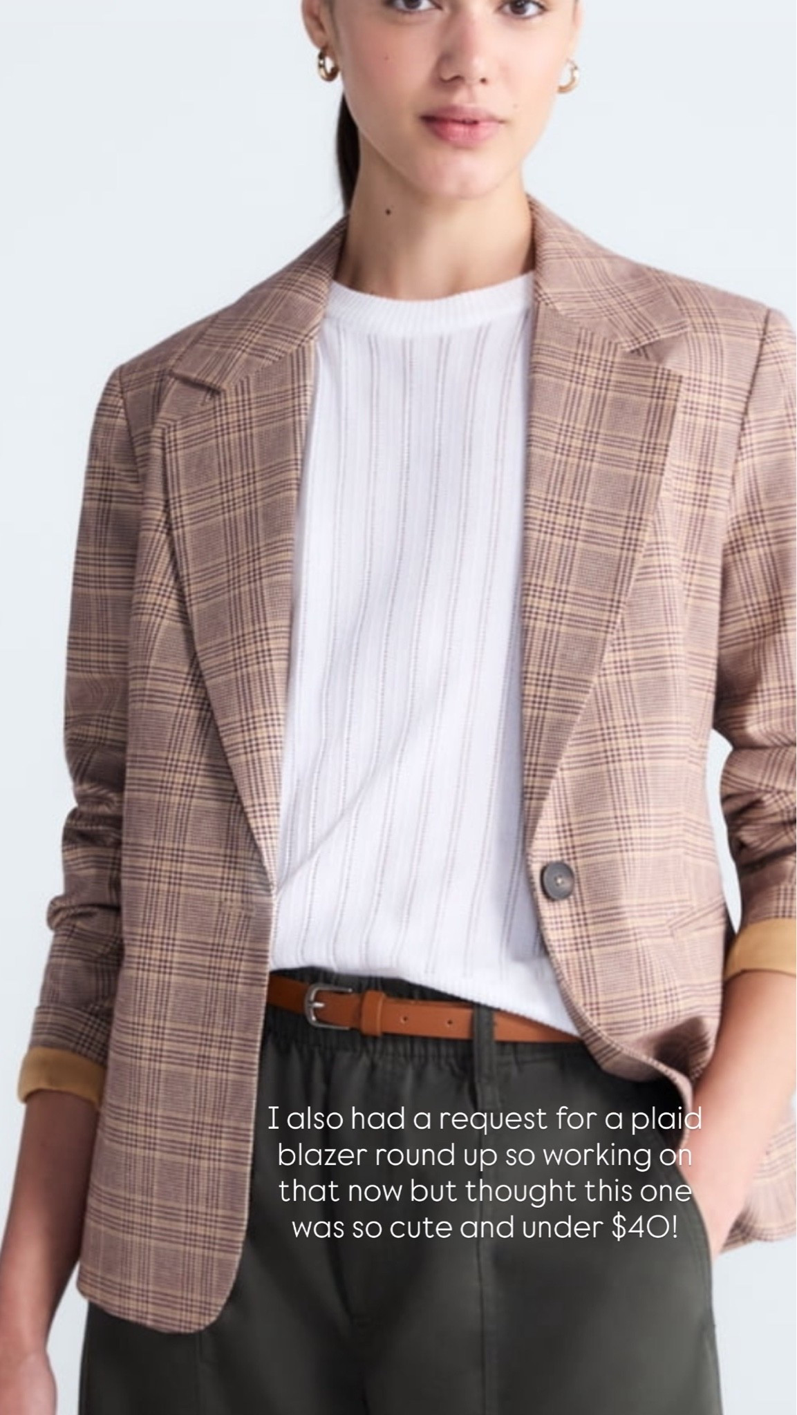 Love this plaid blazer. Under $40
