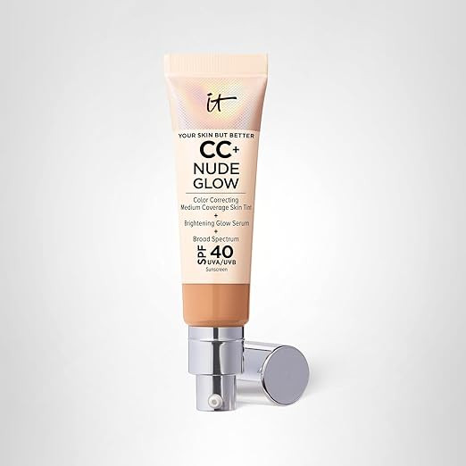 IT Cosmetics CC+ Nude Glow - Medium Coverage Foundation with SPF 40 & Brightening Glow Serum, Lig... | Amazon (US)
