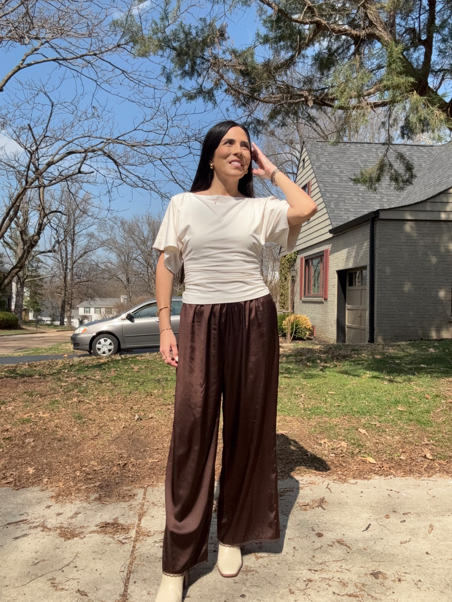 Size S in the top and size M in the pants

#LTKootd #LTKgrwm #LTKSaleAlert