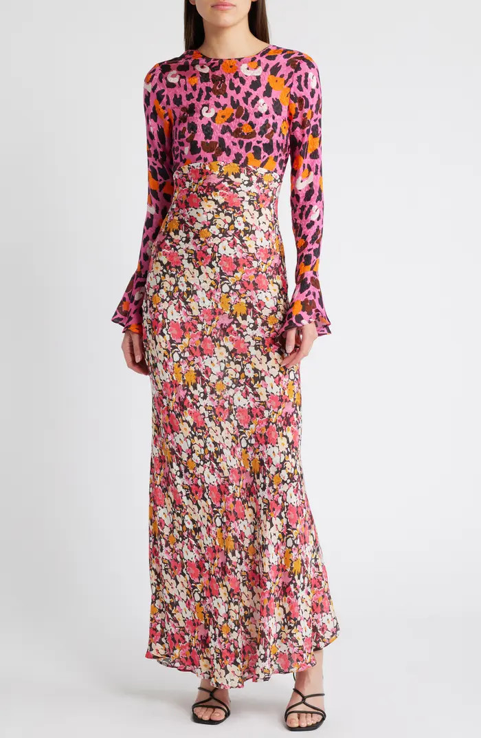 Saylor Delphine Abstract Print Satin Dress | Nordstrom | Nordstrom