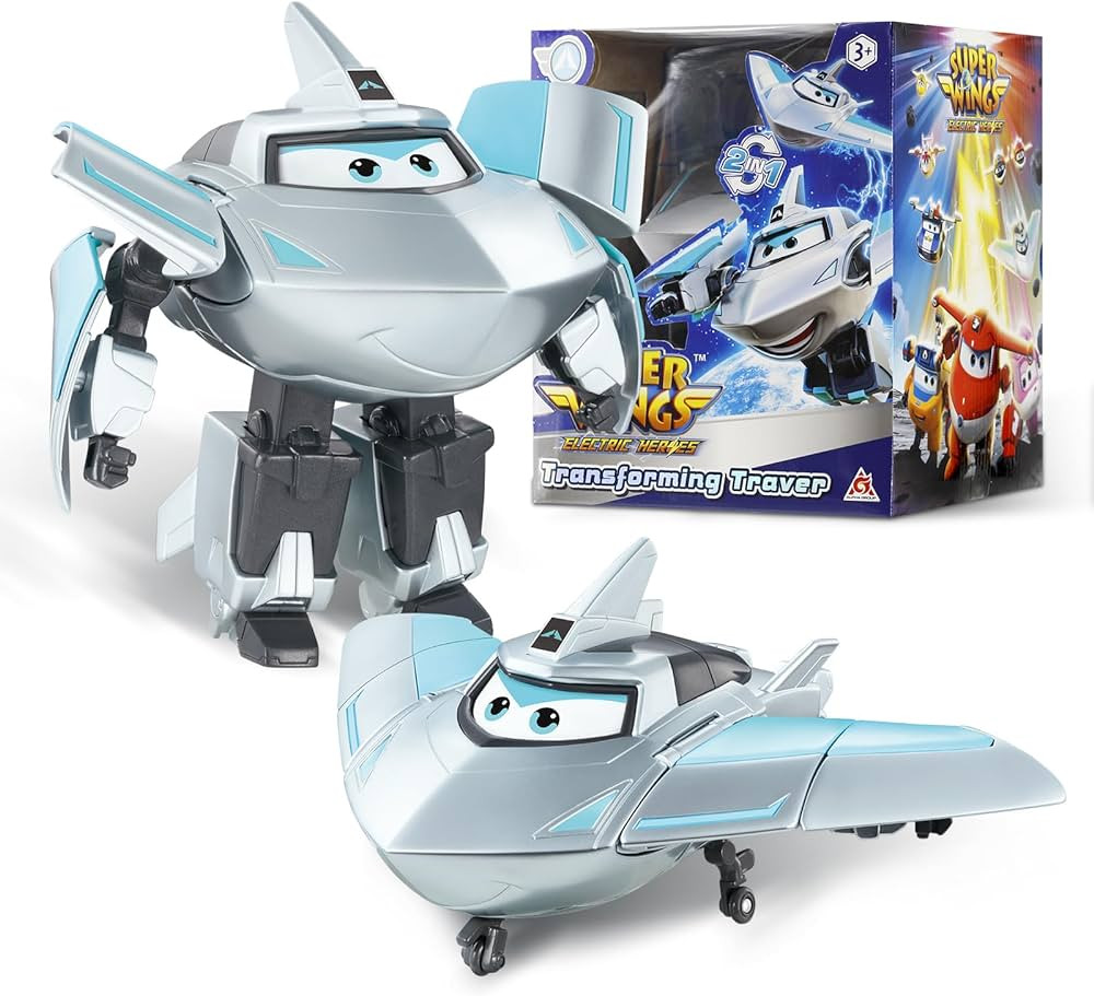 Super Wings Transformer Toys, 5 in Traver Airplane Transformer Figures Toys, 2 in 1 Mode Rescue B... | Amazon (US)