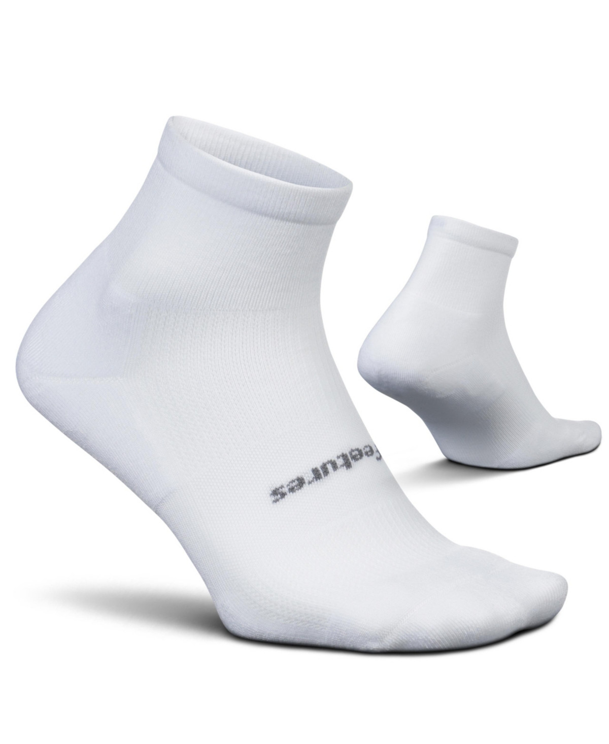 Feetures Men's High Performance Cushion Quarter Sock for Women & Men - Moisture-Wicking Athletic Socks - White | Macy's