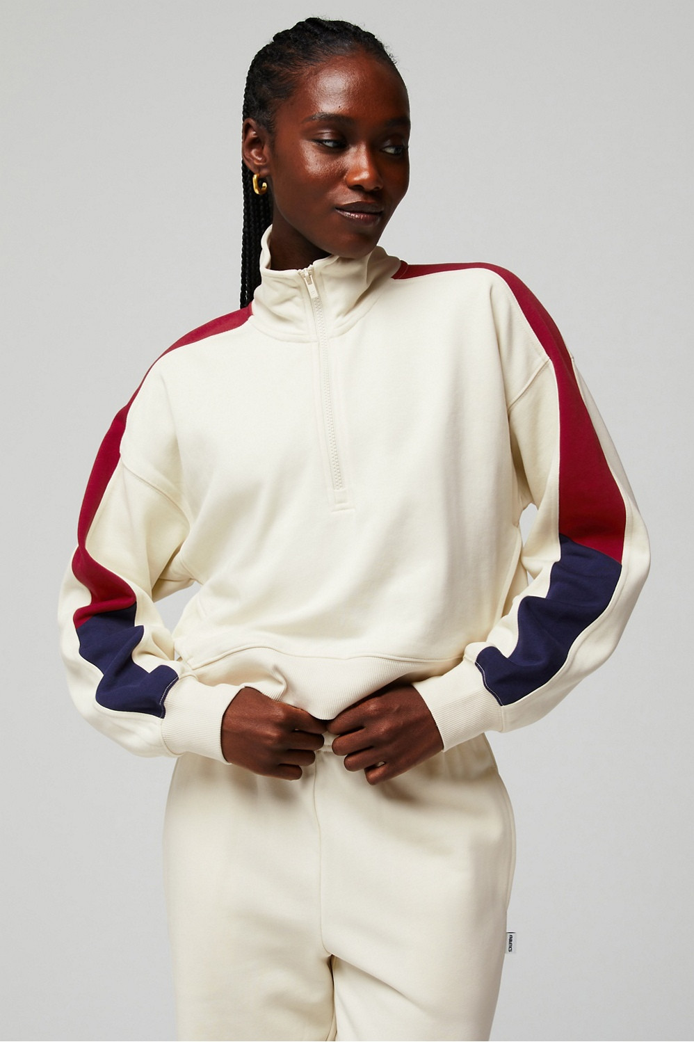 Year Round Terry Half Zip Sweatshirt | Fabletics - North America
