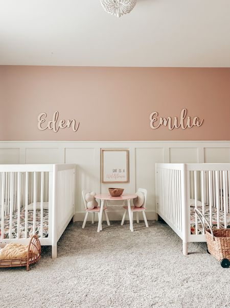 Switched up the girls room, and I gotta say, I’m loving the way it feels more
Toddler appropriate 🤍



boho nursery, twin nursery, toddler girl room, kids table, 4-in-1 crib, twin room, twin girls, blush pink

#LTKkids #LTKhome #LTKbaby