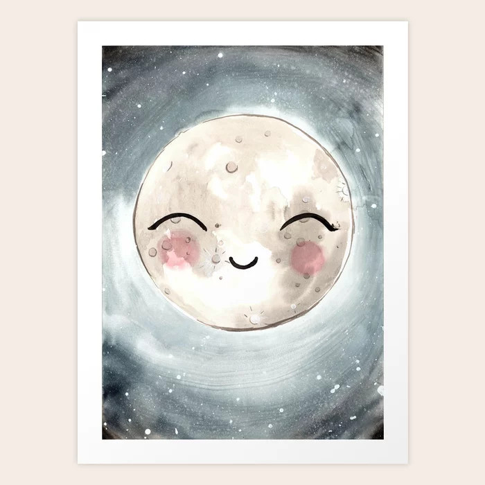 Lulu's moon Art Print | Society6