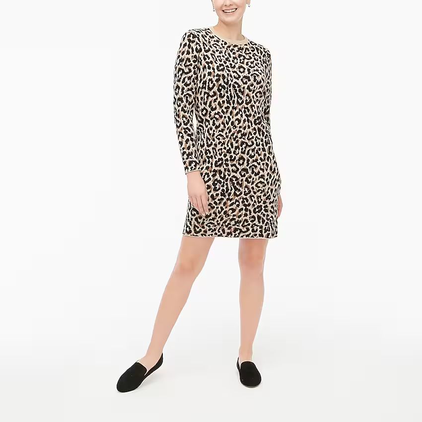 Leopard sweater-dress | J.Crew Factory