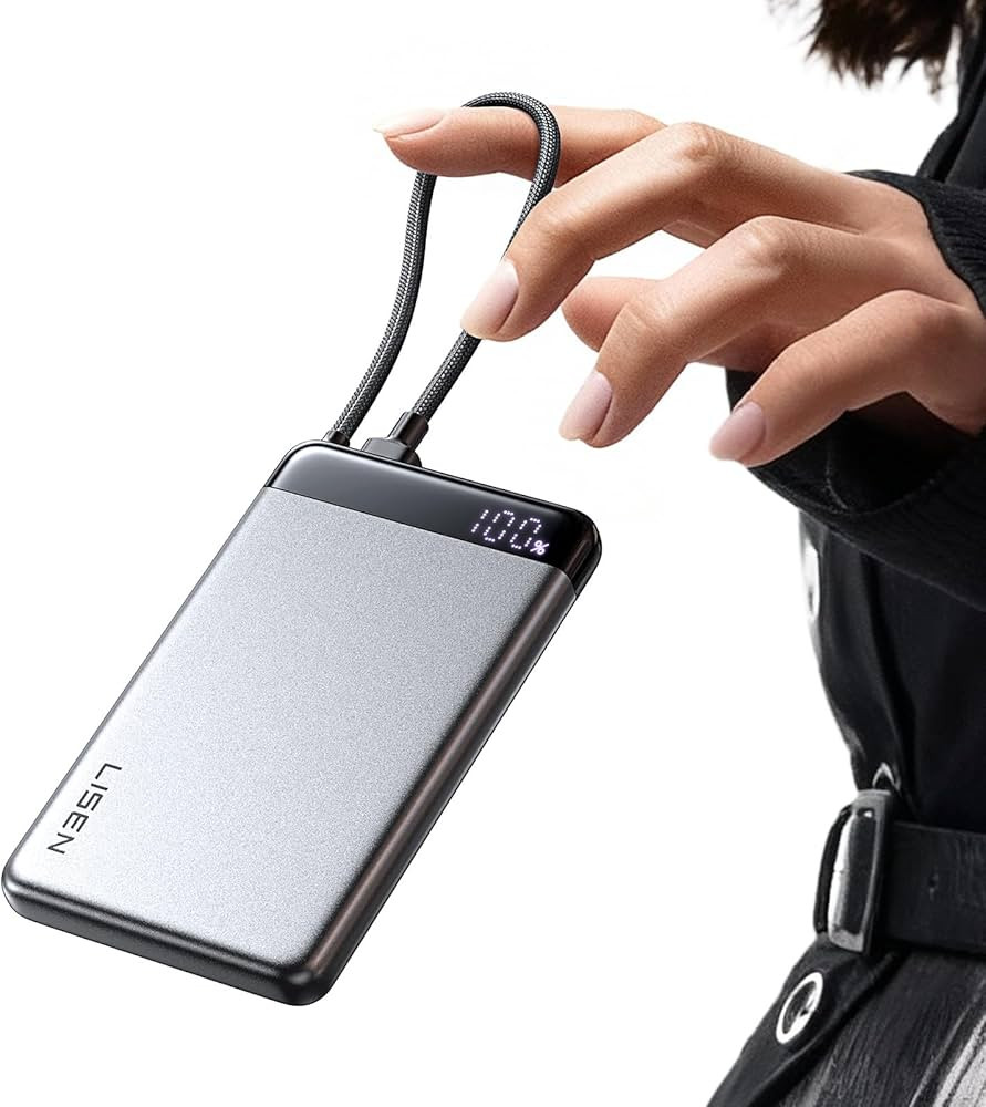 LISEN [CCC Certified] [Metal Alloy] 0.5" Ultra Slim 10000mAh Power Bank, TSA Approved Airplane Tr... | Amazon (US)