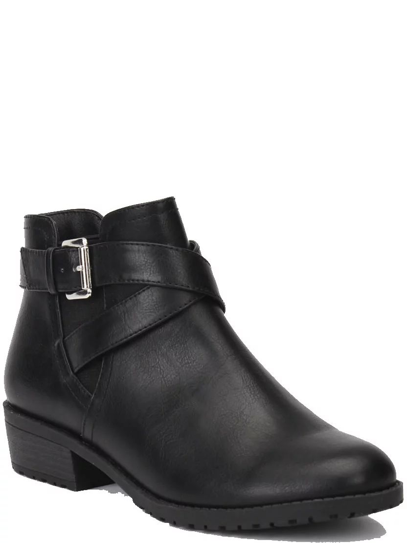 Time and True Women's Buckle Strap Ankle Bootie (Wide Width Available) | Walmart (US)