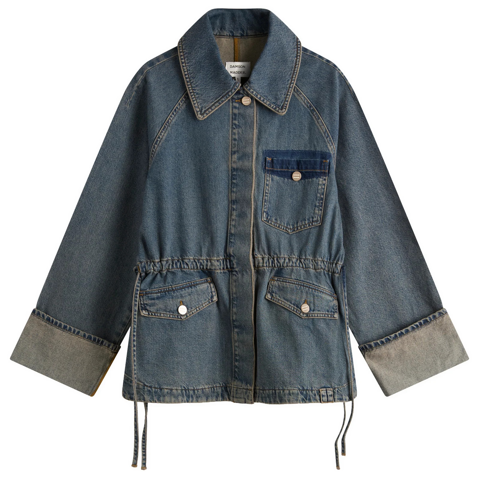 Damson Madder Women's Emilie Workwear Denim Jacket in Dusty, Size UK 6 | END. Clothing