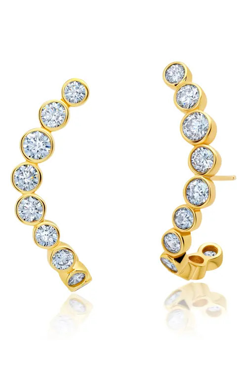 Crislu Graduated Bezel Ear Crawlers in Gold at Nordstrom | Nordstrom