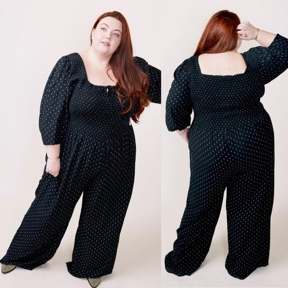 ABLE Marion Smocked Jumpsuit 2X NWT | Poshmark