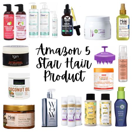 Amazon 5 Star Hair Products. Haircare. Hair. Hair products. Haircare products. Amazon products. Shampoo. Conditioner. Deep conditioner. Hair oil. Leave in conditioner. Hair mask. 

#LTKunder50 #LTKstyletip #LTKbeauty