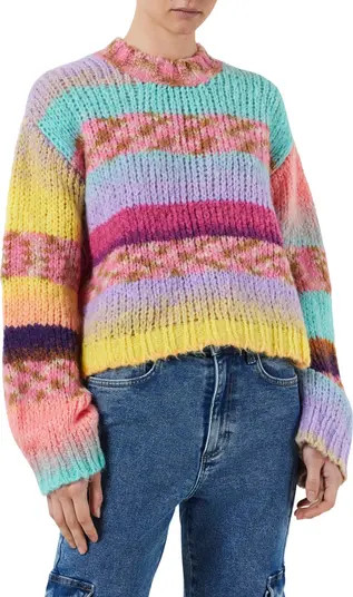 Noisy may Dazy Pattern Mock Neck Sweater | Nordstrom | Nordstrom