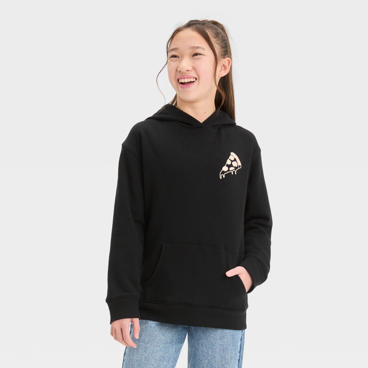 Girls' Oversized Fleece Graphic Pullover Sweatshirt - art class™ | Target