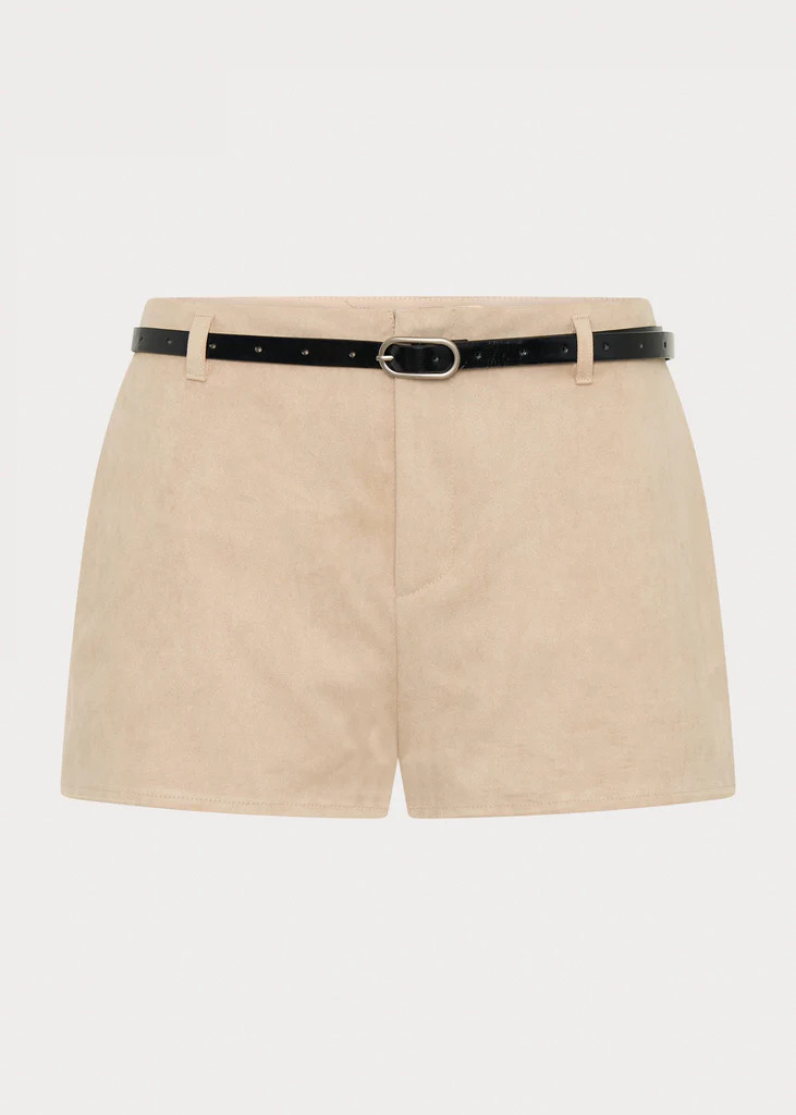Katie Suede Mini Shorts - Beige | Peppermayo (Global)
