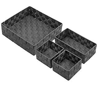 Sorbus 4-Piece Woven Storage Basket Set | QVC