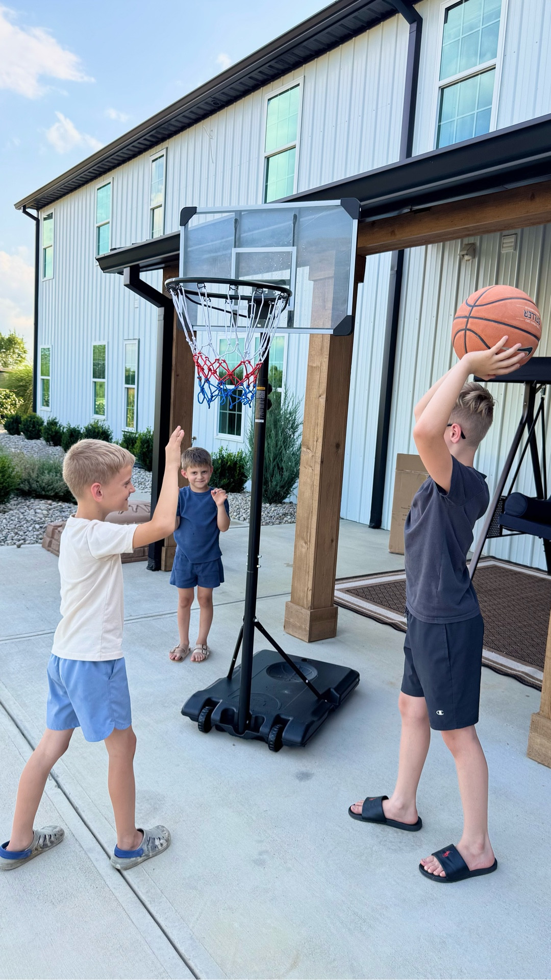 Lots of fun here⛹️🏀
With a sturdy frame and weather-resistant materials this basketball hoop is built to last. The adjustable height makes it ideal for players of all ages and for the boys to better their balling skills.

🔗Comment BASKETBALL for a link to be sent to your inbox! 
.
.
.
#kids #getoutdoors #kidsplaying #kidsplay #boys #explorepage #outsideplay #walmartfinds #walmart #kids #getactive #momblog #raisinglittles #segmart #basketball #countrylifestyle #familylifestyle #outdoorsliving #motherhood 

#LTKActive #LTKKids #LTKFamily