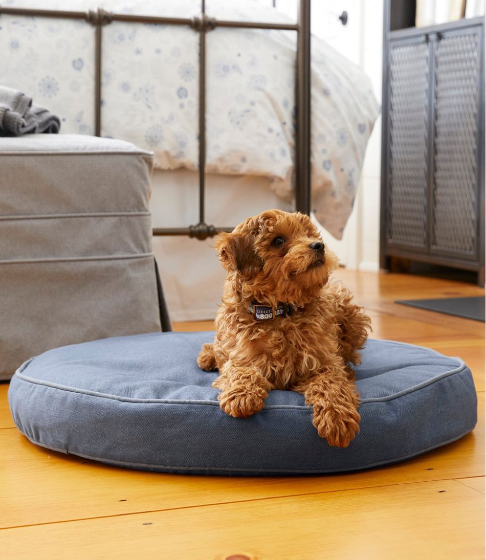 Premium Denim Dog Bed Set, Round | L.L. Bean