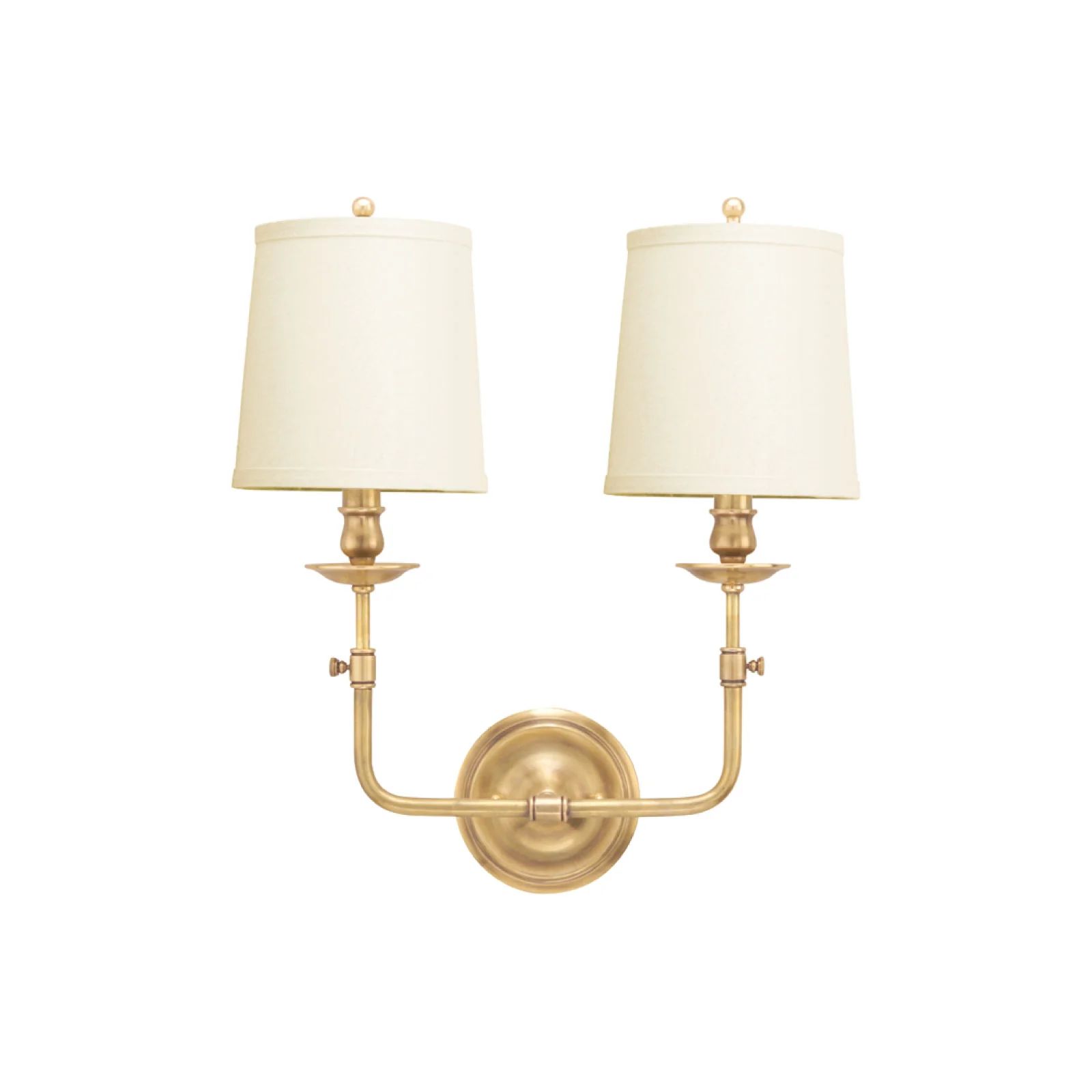 Paulin Double Sconce in Brass | Brooke and Lou