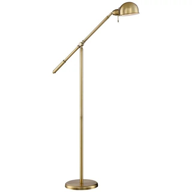 360 Lighting Dawson Traditional Pharmacy Floor Lamp 55" Tall Brass Metal Adjustable Boom Arm Dome... | Walmart (US)