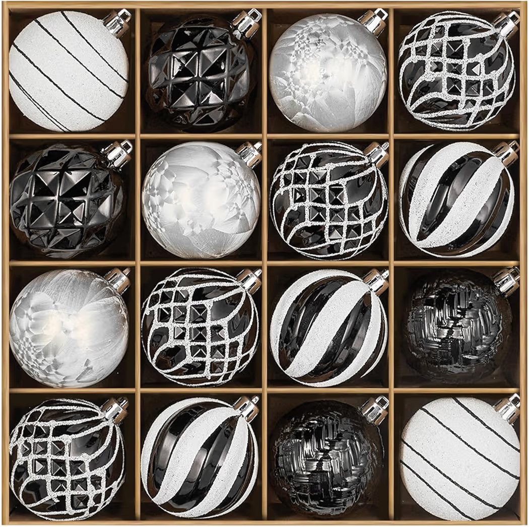 JORNOY Christmas Ornaments Set, 16ct Shatterproof Christmas Ball Ornaments Bulk for Xmas Decorati... | Amazon (US)