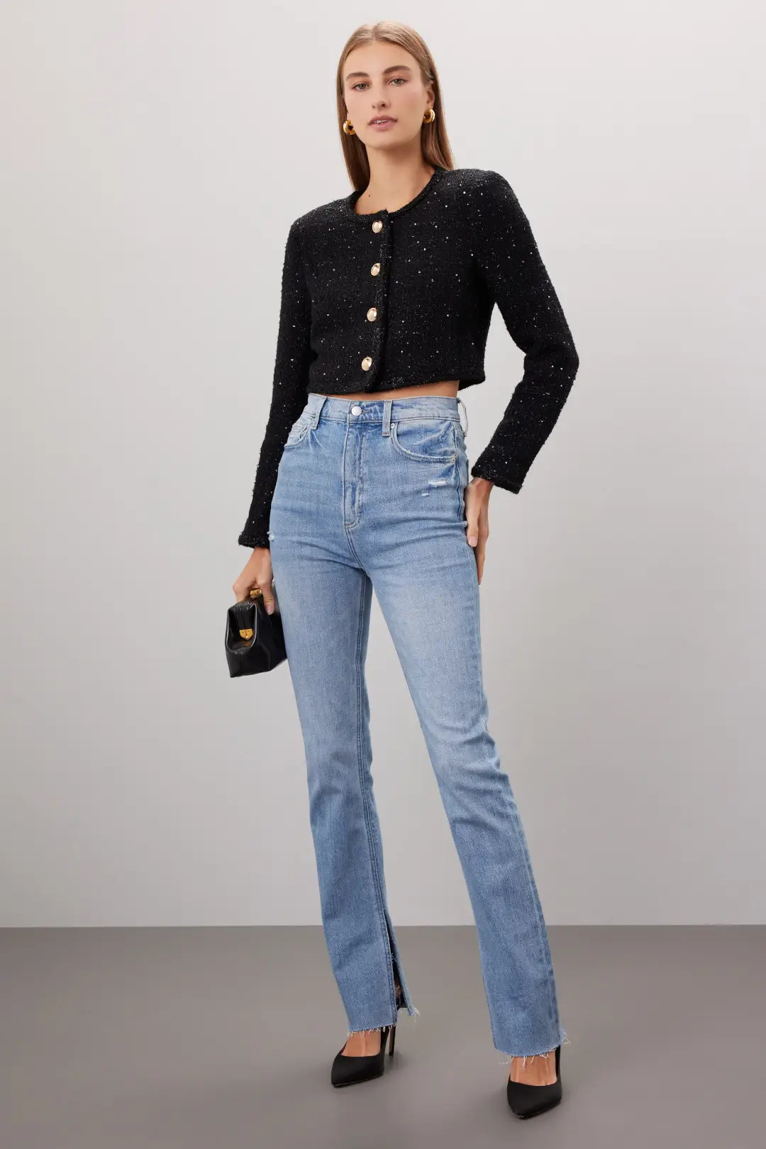 Black Tweed Jacket | Rent the Runway