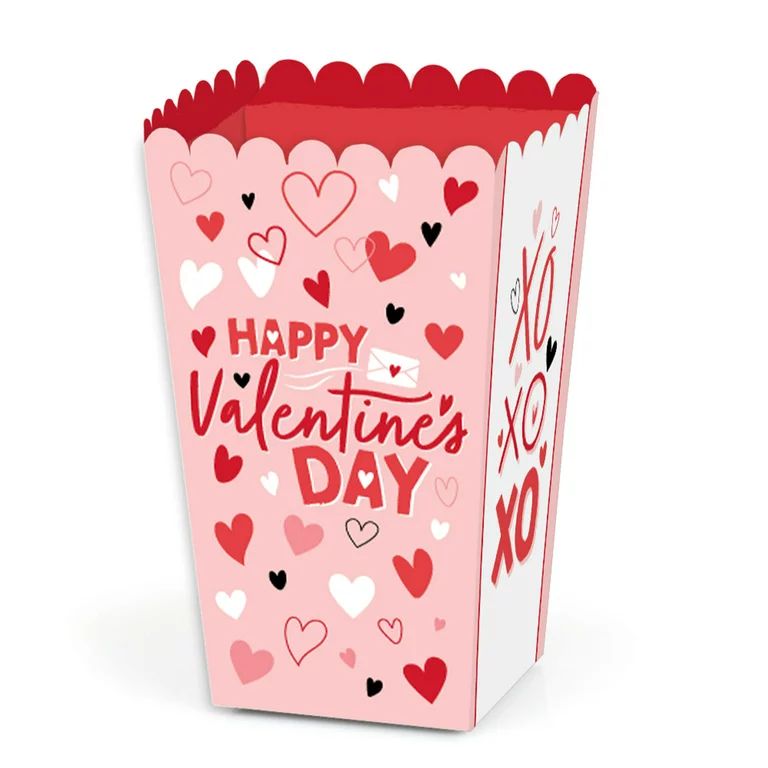 Big Dot of Happiness Happy Valentine's Day - Valentine Hearts Party Favor Popcorn Treat Boxes - S... | Walmart (US)