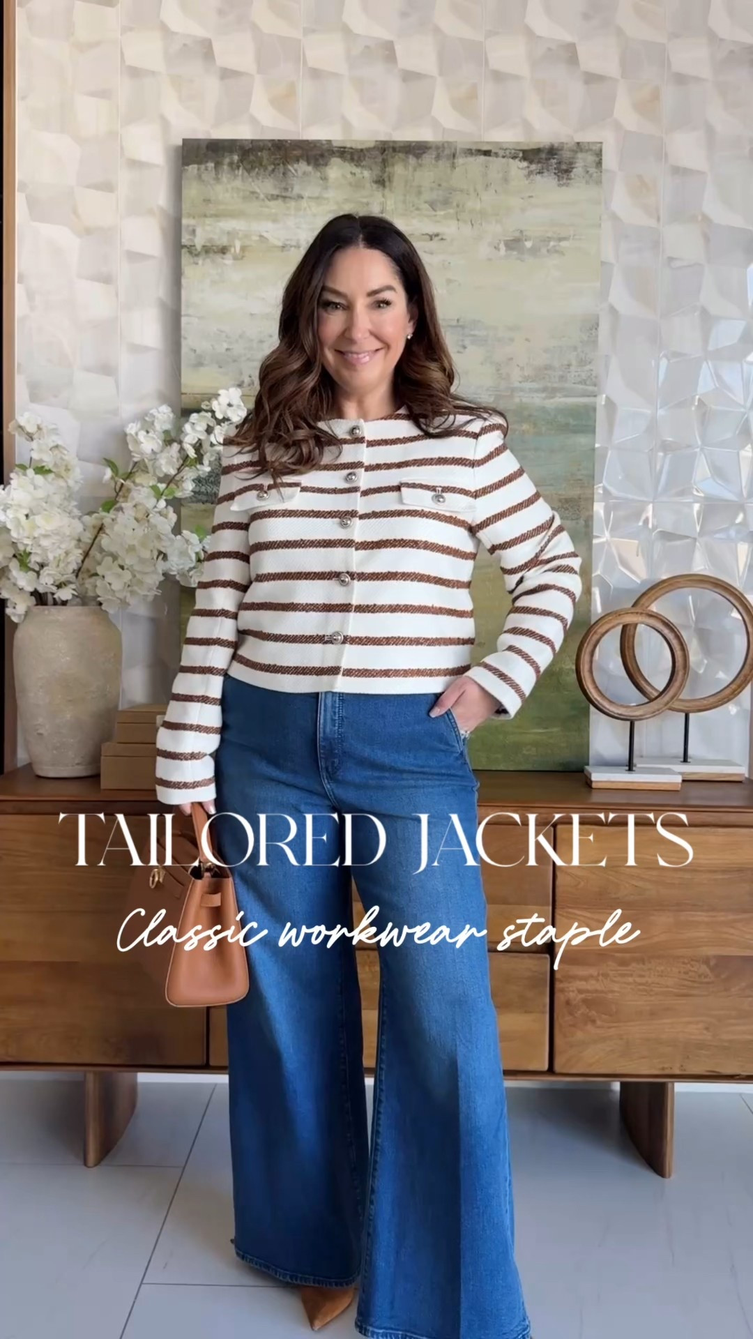 Tailored jackets from Ann Taylor 

wearing large in jackets, 12R in jeans, 12R in pants 

#LTKOver40 #LTKMidsize #LTKWorkwear