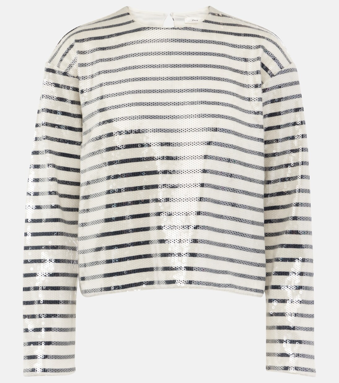 Sequined striped cotton top coat | Mytheresa (UK)