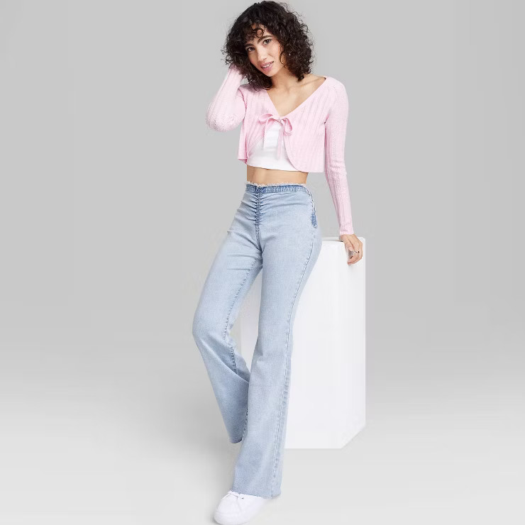 Women's Mid-Rise Extreme Flare Pull-On Jeans - Wild Fable™ | Target