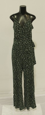 Kaileigh Women's Rochelle Knit Floral Jumpsuit LH2 Dark Green Medium NWT | eBay US