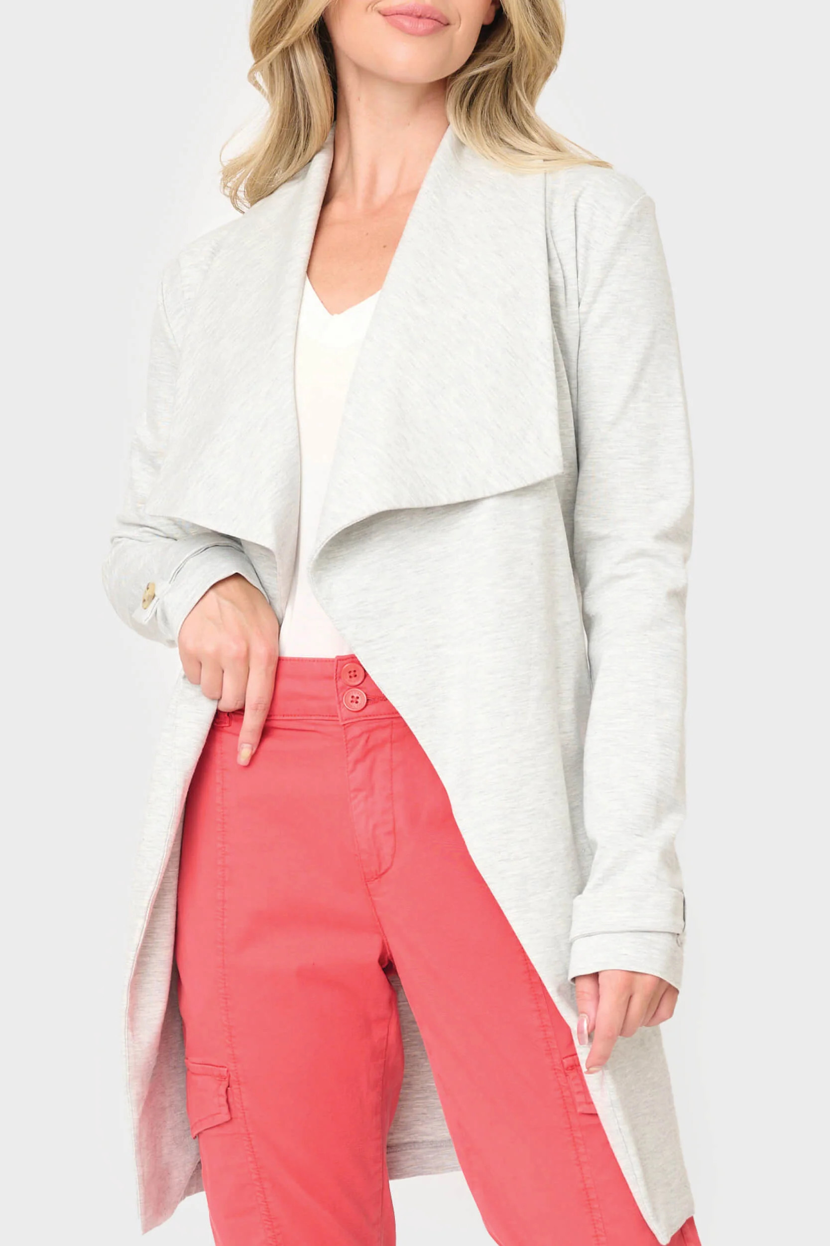 Belted Ponte Topper Jacket | Gibson