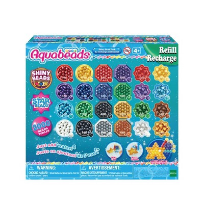 Aquabeads Shiny Bead Pack, Arts & Crafts Bead Refill Kit for Children - over 2000 Shiny Beads | Target