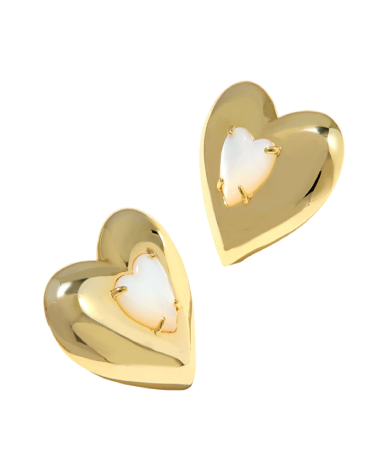 Kendra Scott 14k Gold Plated Heart Stud Earrings - Gold | Macy's