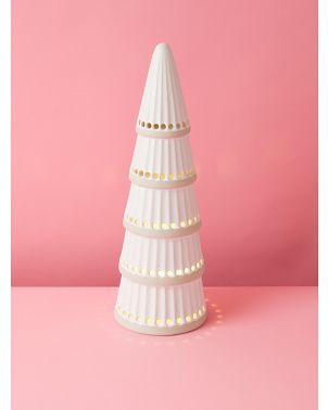 16in Ceramic Tree Pierced Uplight | Seasonal Decor | HomeGoods | HomeGoods