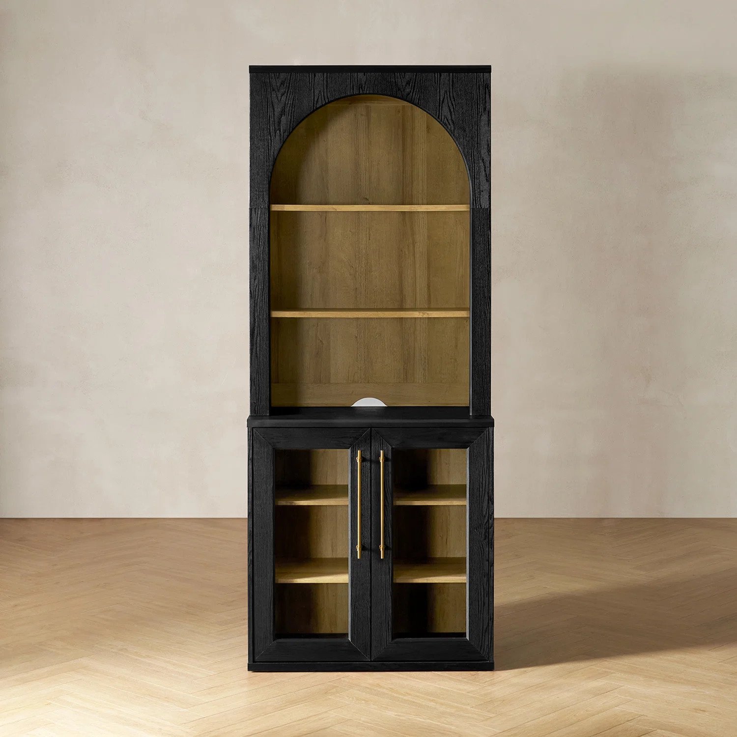 Mercer41 Grabill Angled Storage Cabinet With Hutch | Wayfair | Wayfair North America