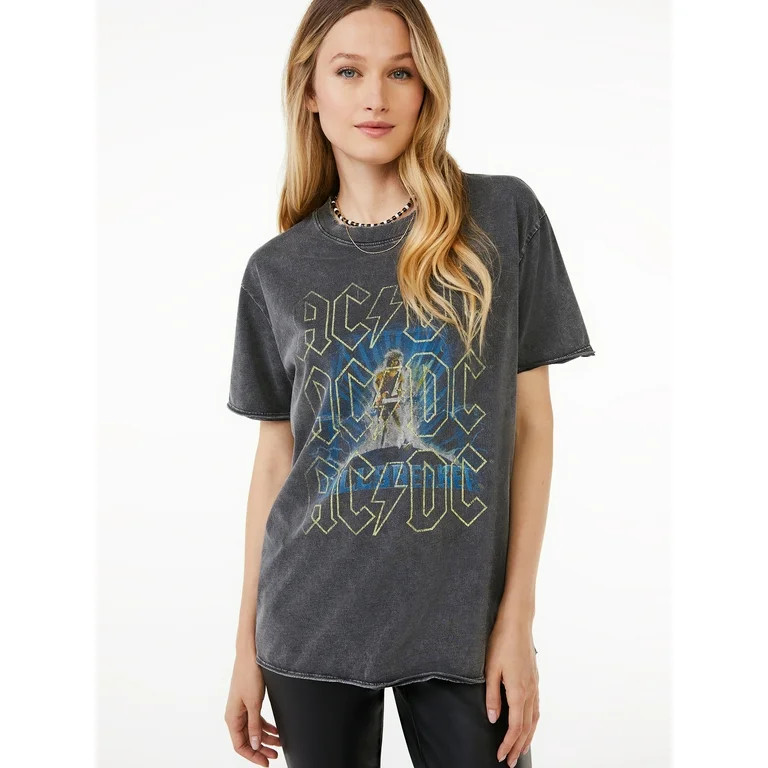 Scoop Women's AC/DC Ballbreaker Tour Graphic Short Sleeve T-Shirt | Walmart (US)