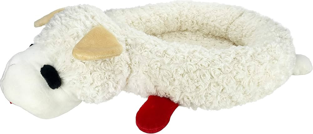 Multipet Lamb Chop Bed for Dogs, White, 27.0" L x 18.5" W x 5.5" Th | Amazon (US)