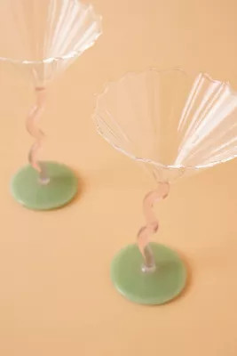 Curve Glass Coupes, Set of 2 | Anthropologie (UK)