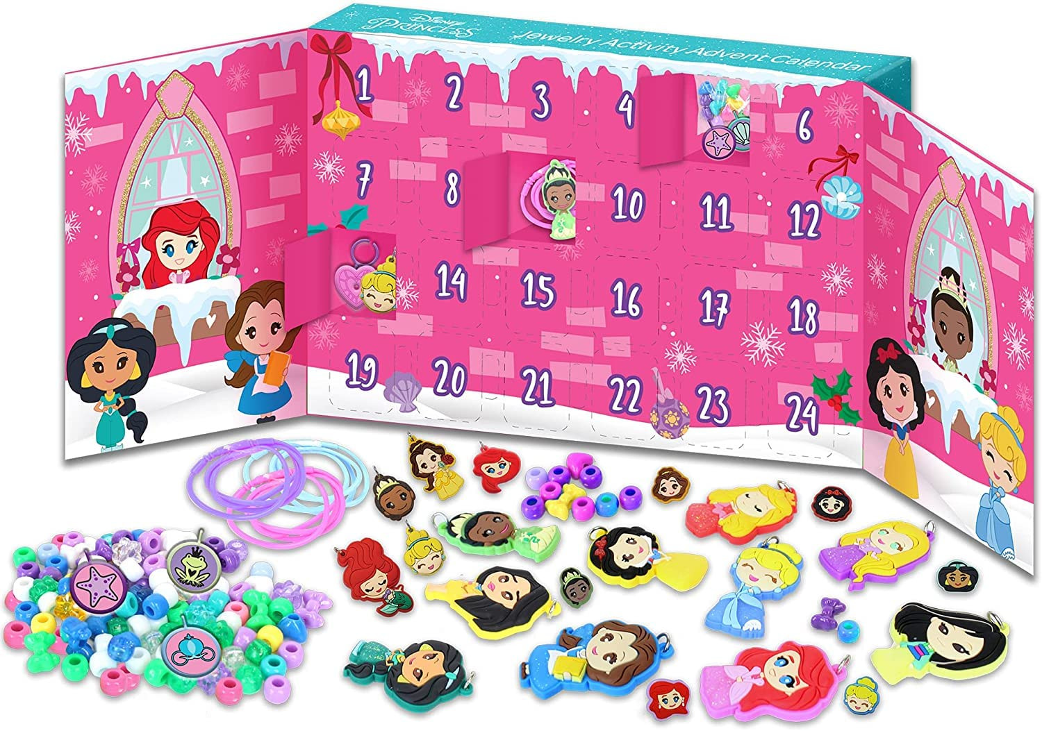 Tara Toys: Disney Princess DIY Jewelry Activity Necklace Advent Calendar, Fun and Easy to do, for... | Amazon (US)