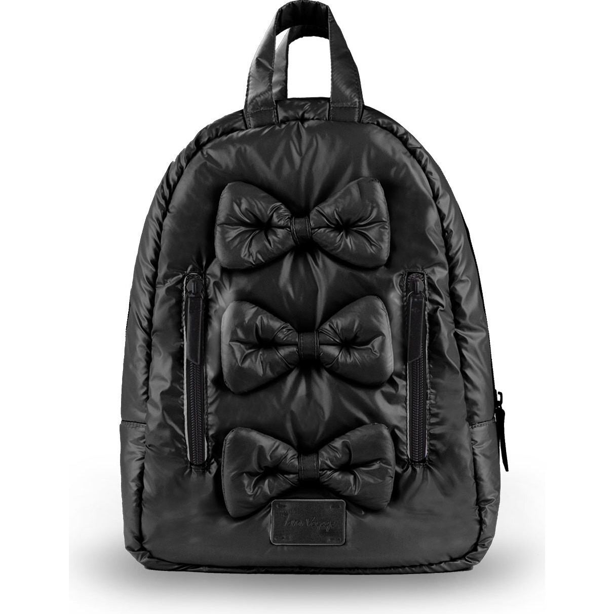 Mini Bows Backpack, Black | Maisonette