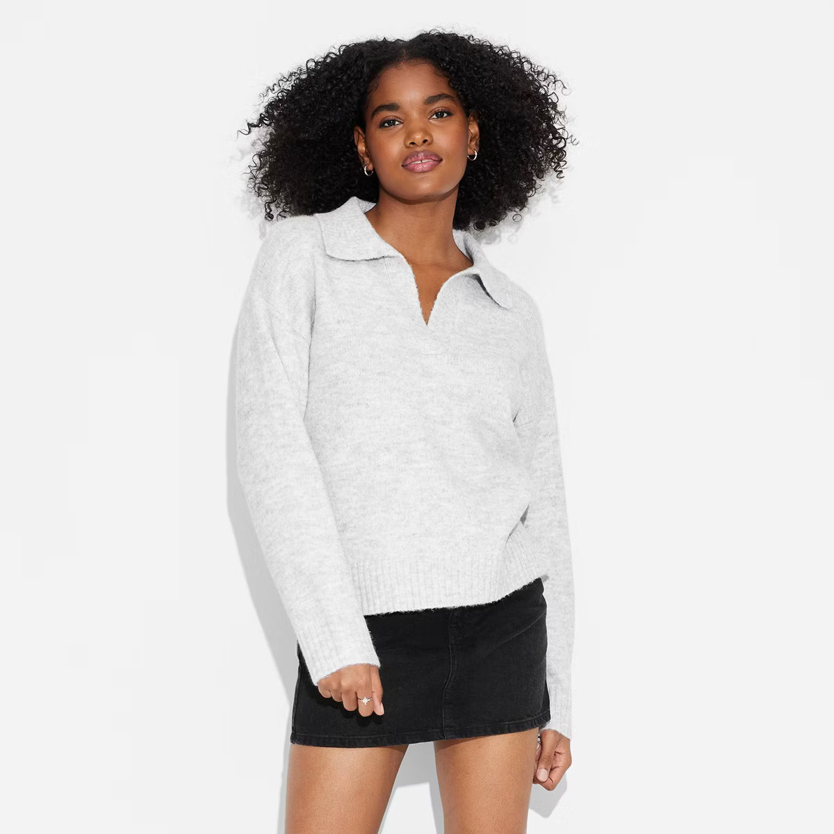 Women's Oversized Polo Pullover Sweater - Wild Fable™ | Target