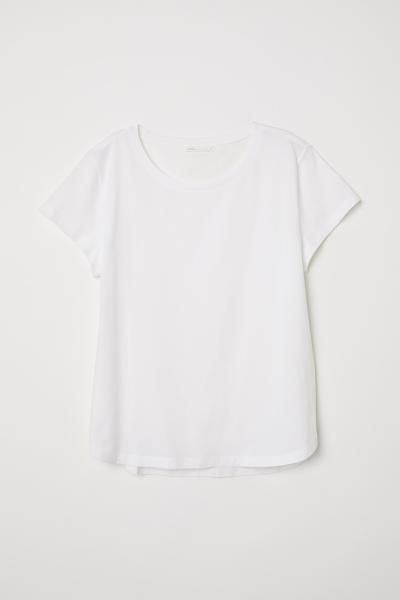 Cotton T-shirt - White - Ladies | H&M US | H&M (US + CA)