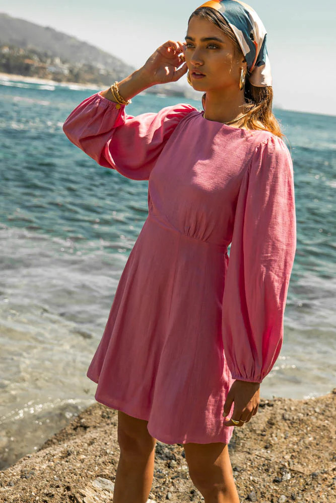 Nala Mini Dress in Pink - böhme | Böhme US