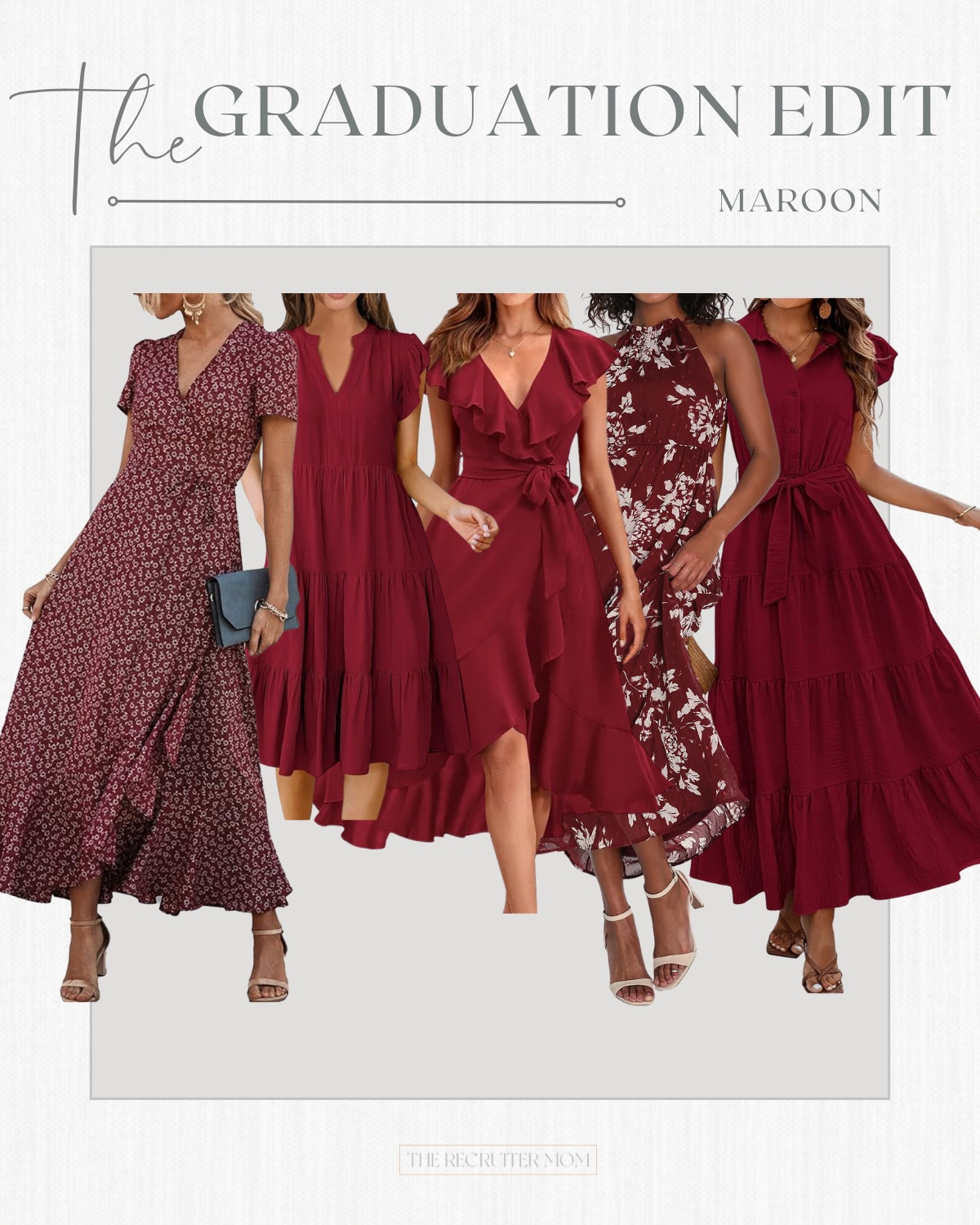 Graduation Dresses for schools with maroon! Texas A&M & Texas State University #graduation  

 

#LTKSeasonal #LTKU #LTKMidsize