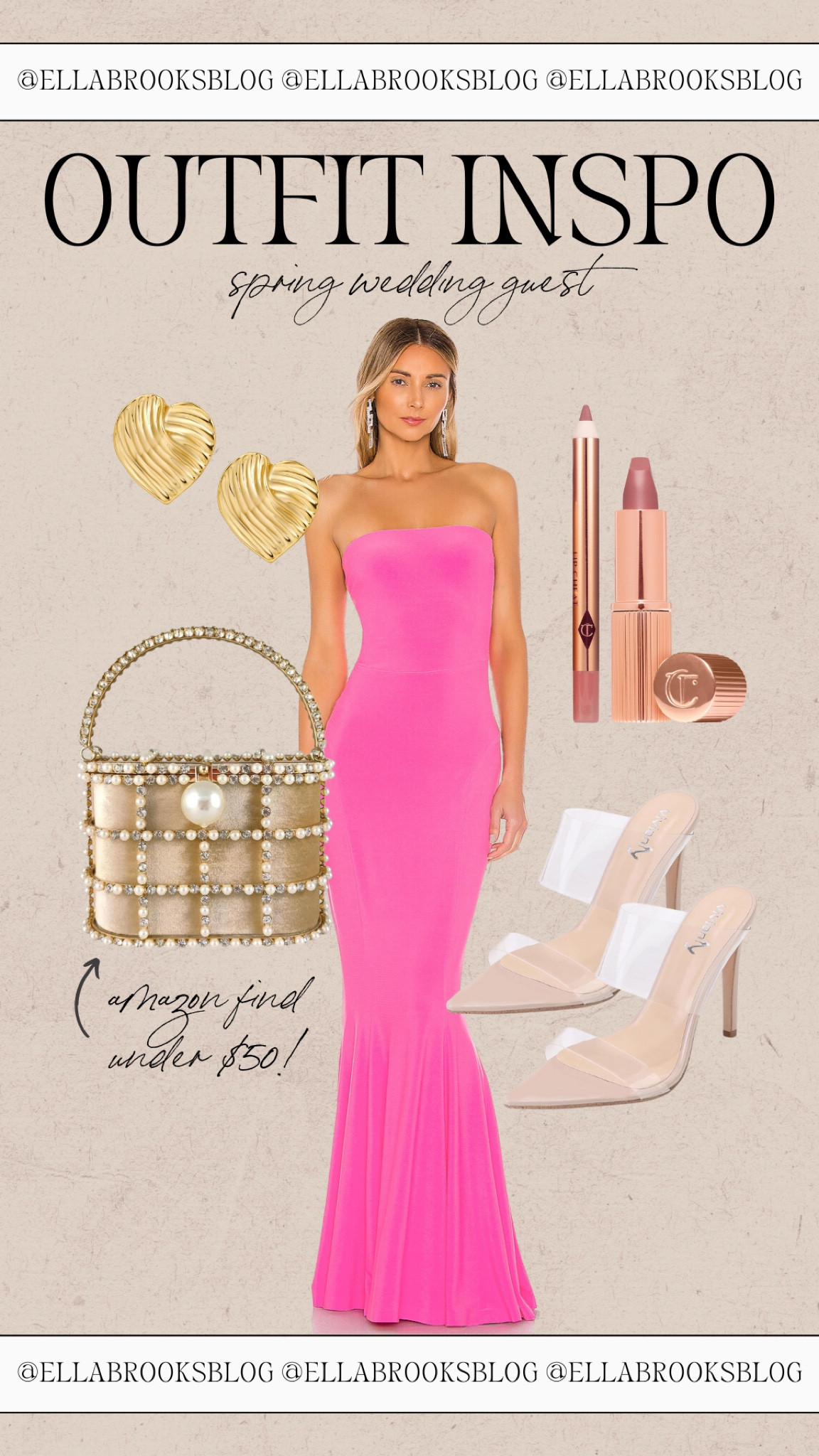 Spring wedding guest outfit idea 😍💕 use code YAYSAVE for a discount on the Charlotte Tilbury lipstick + liner set✨ spring wedding / spring wedding guest dress / spring wedding guest dresses / spring dress / spring dresses / summer wedding guest dress / summer wedding guest dresses / revolve maxi dress / formal dress / formal dresses / cocktail dresses / cocktail attire / revolve dress / revolve dresses / Amazon accessories / Amazon fashion / Amazon heels / Sephora sale 

#LTKwedding #LTKsalealert #LTKSeasonal