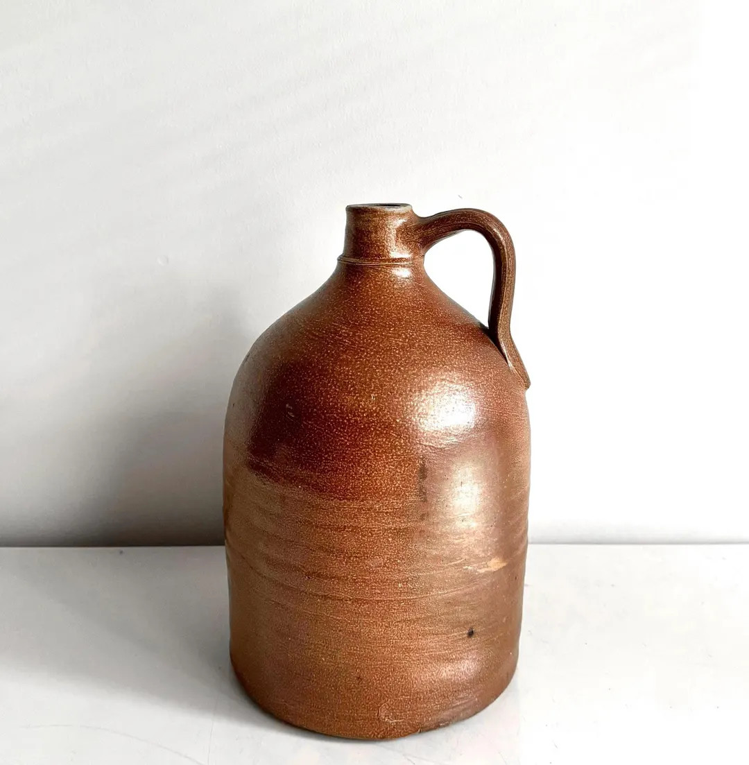 Vintage Salt Glazed Stoneware Jug or Vessel Ceramic Pottery Crock - Etsy | Etsy (US)