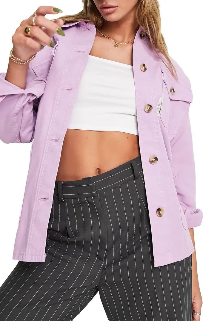 Topshop Oversize Cotton Shacket | Nordstrom | Nordstrom